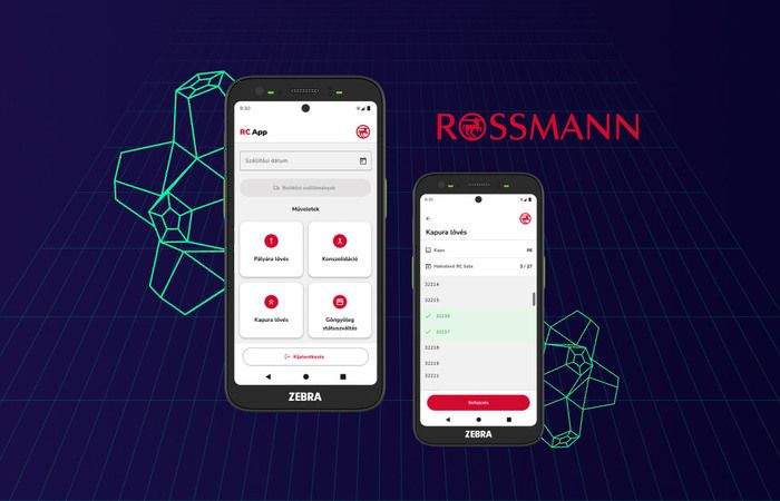 Rossmann RC app: raktári roll container kocsik pozicionálásának digitalizálása