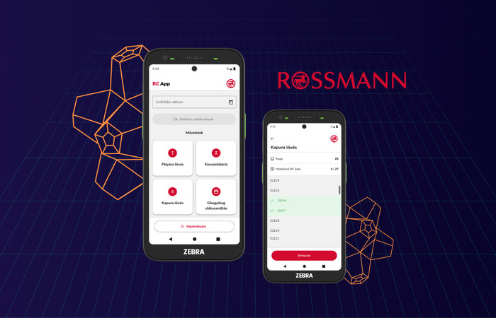 Rossmann RC app: raktári roll container kocsik pozicionálásának digitalizálása
