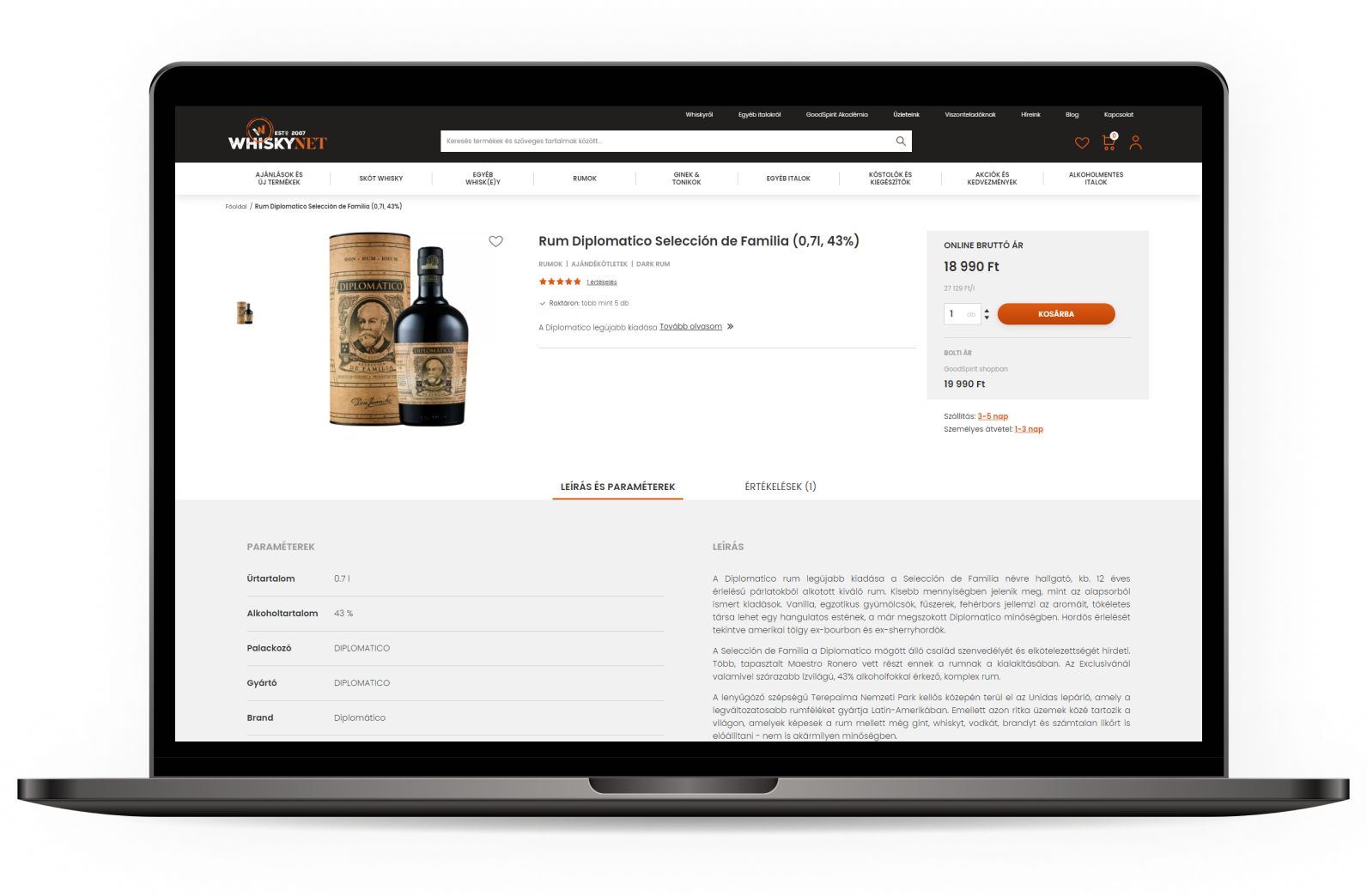 Webshop készítés Logishop alapokon: elindult a WhiskyNet új webáruháza