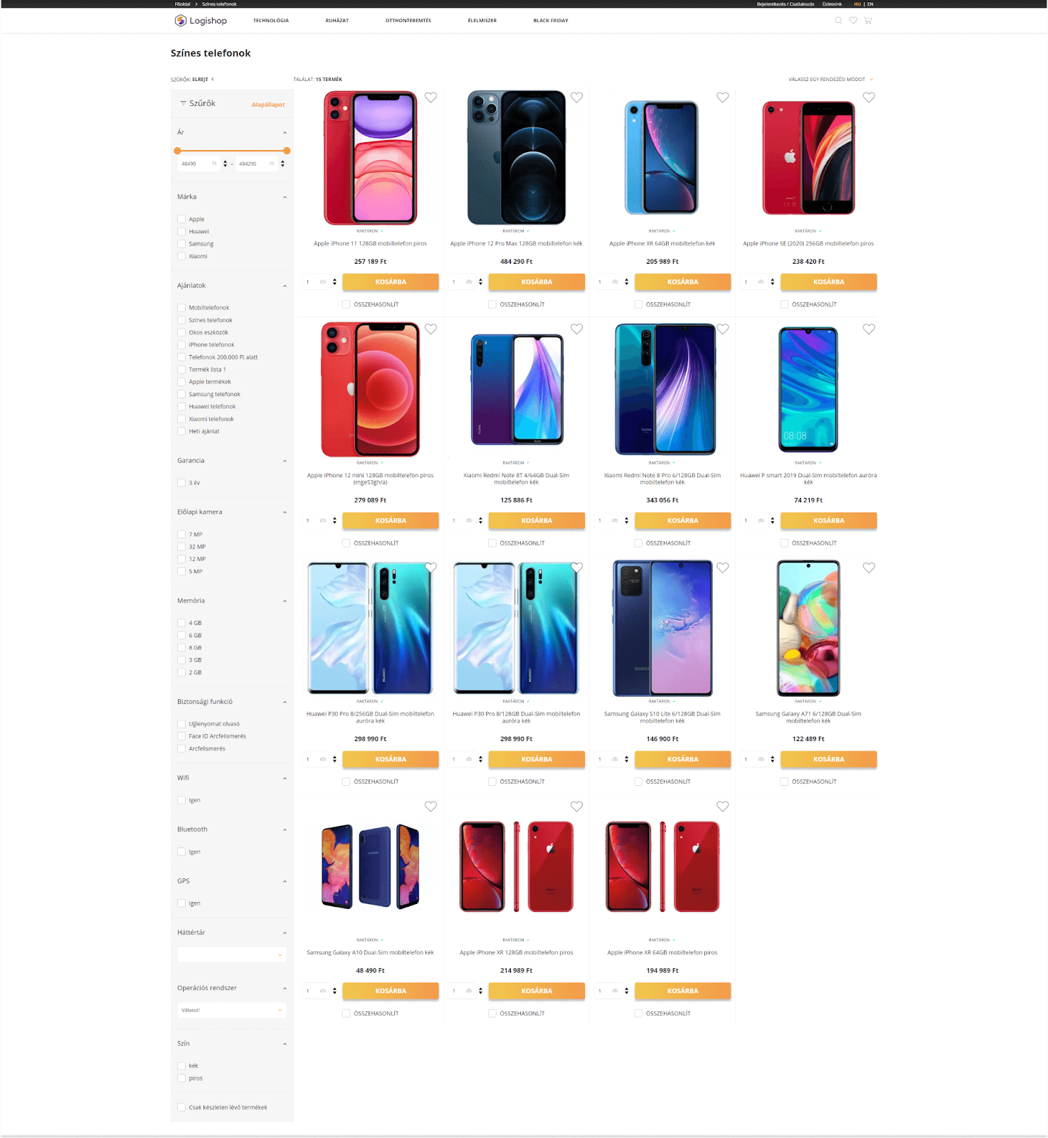 Logishop: dynamic lists