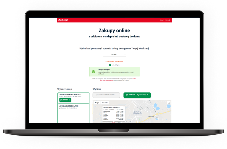 Webshop fejlesztés a lengyel Auchan számára