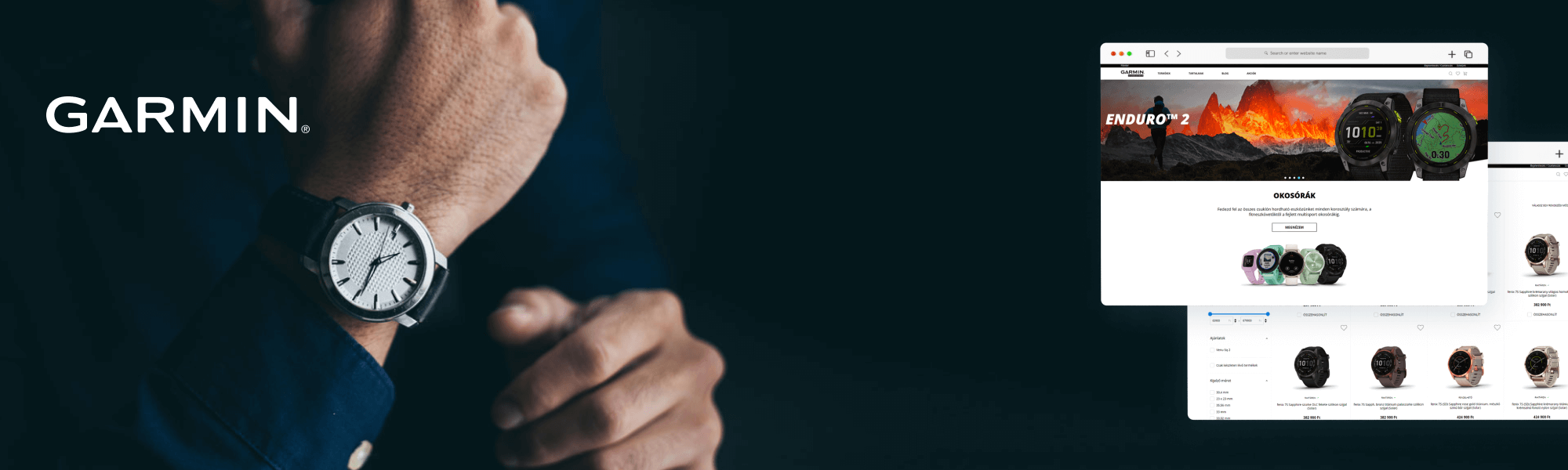 Megújult a Garmin lifestyle webshopja a LogiNet fejlesztésében