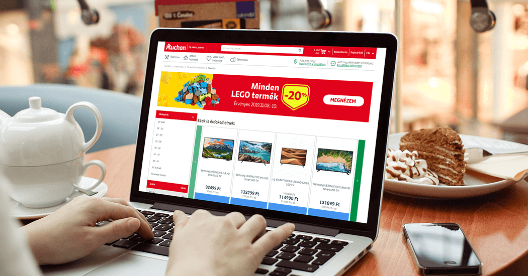 Teljesen testreszabott webshop rendszert szállítottunk az Auchan számára