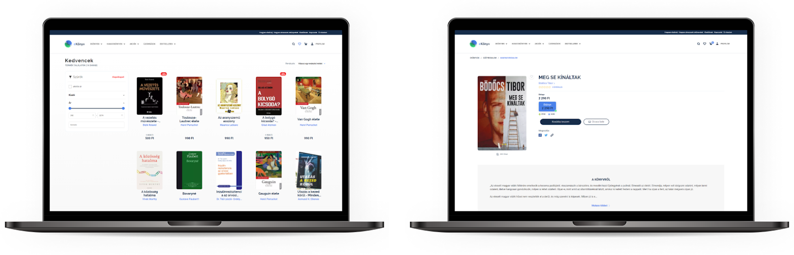 Mobilra optimalizált kinézetet, új funkciókat kapott az eKönyv új webshopja