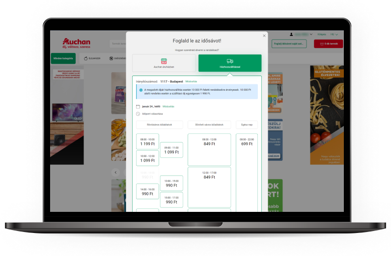 Időkapuk az Auchan magyarország webshopjában.