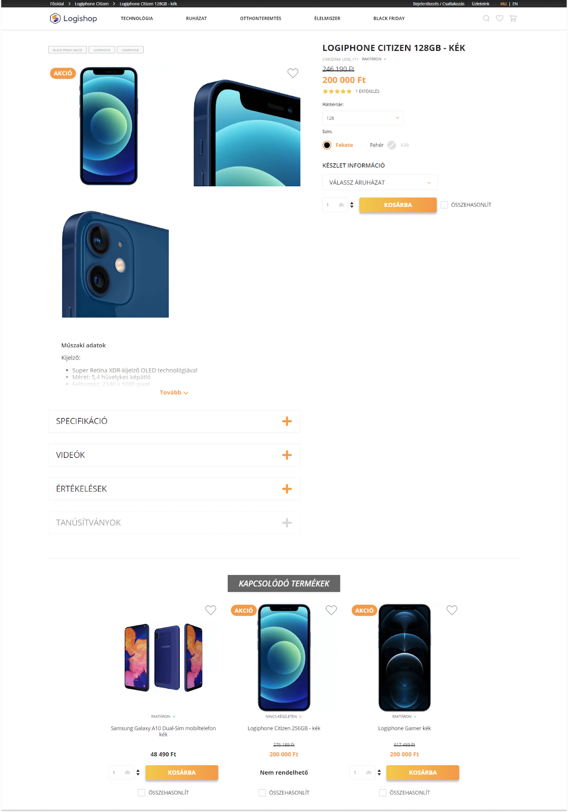 Logishop: related products