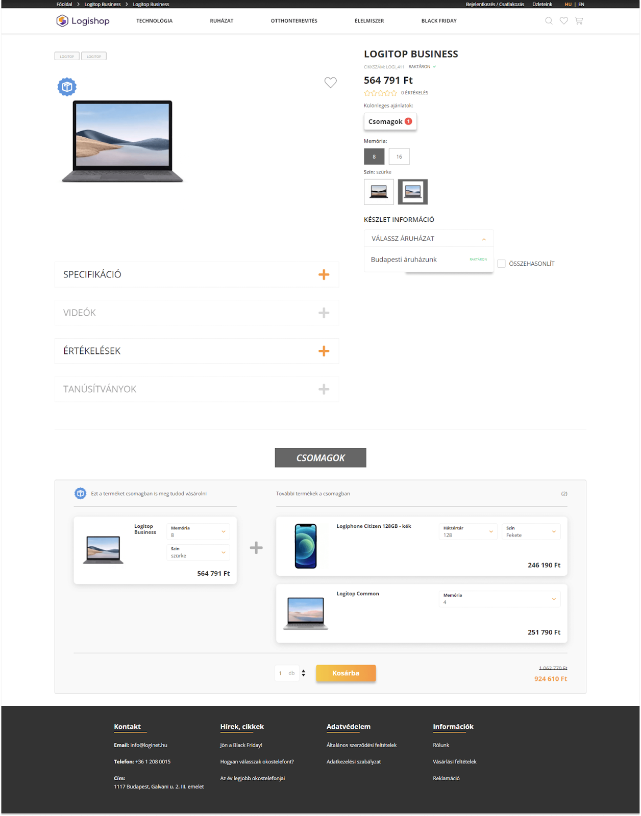 Logishop: Package offer