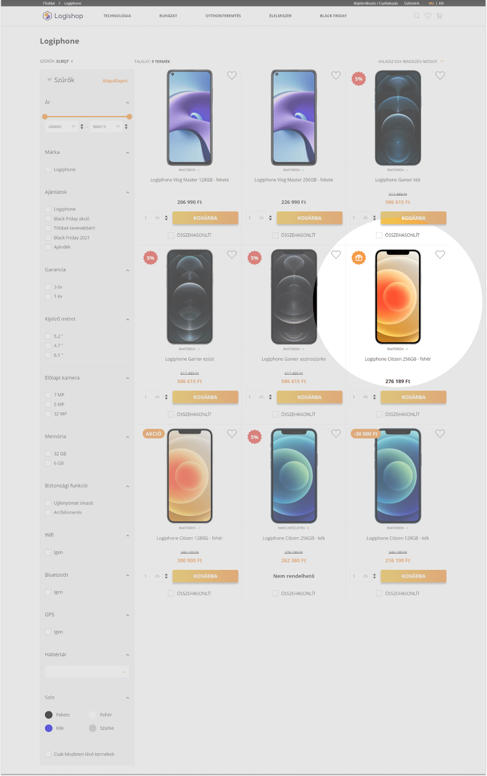 Logishop: product gift