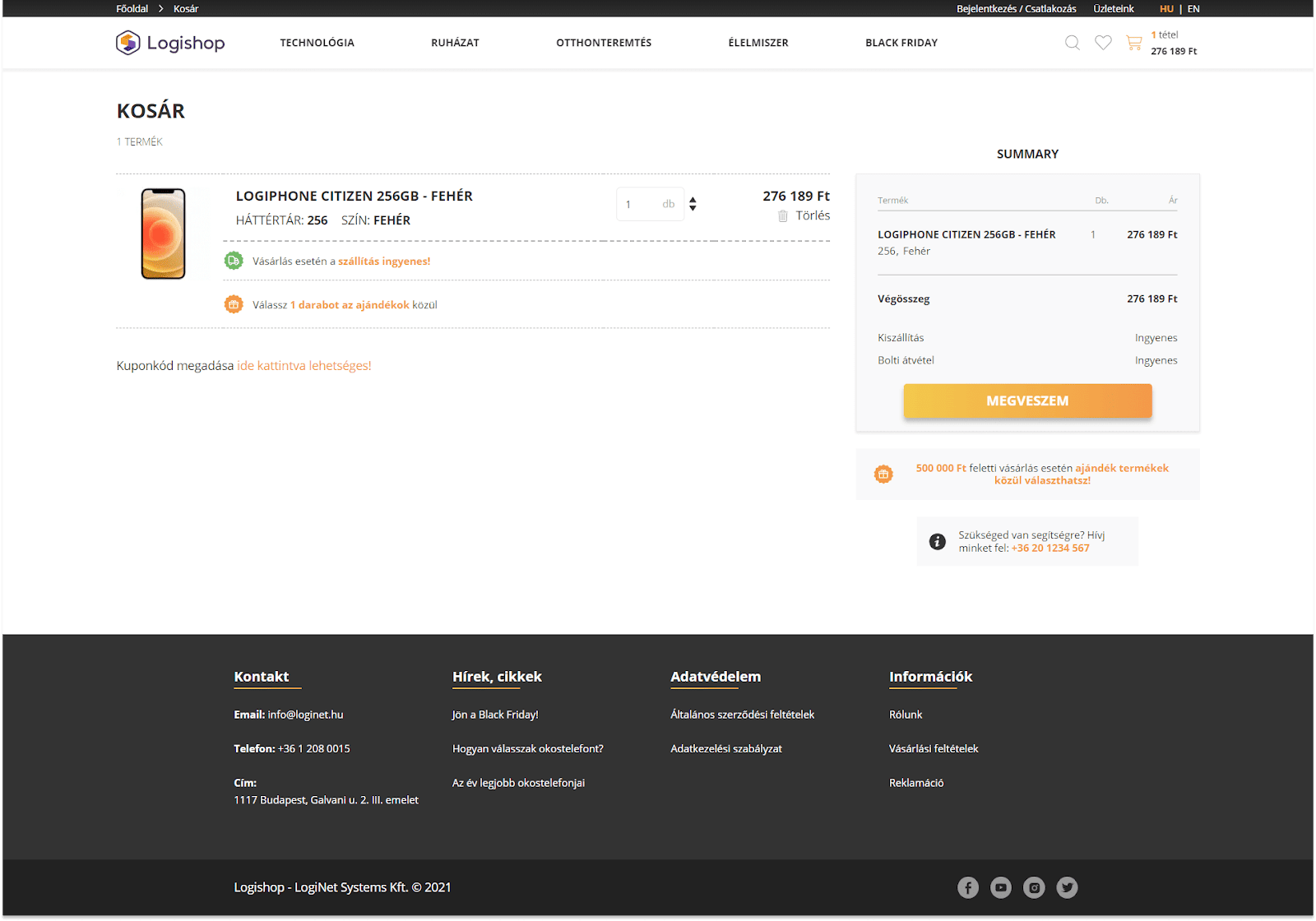 Logishop: Product delivery discount