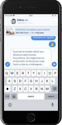 Rentingo mobilapp - Chat