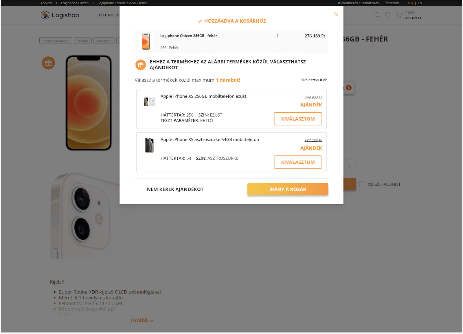 Logishop: product gift