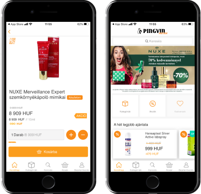 A mobil applikáció legnagyobb előnye a push üzenet küldése