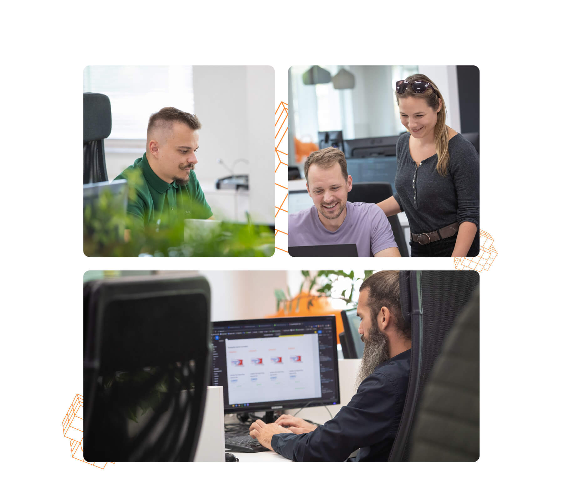 LogiNet support csapat munka közben
