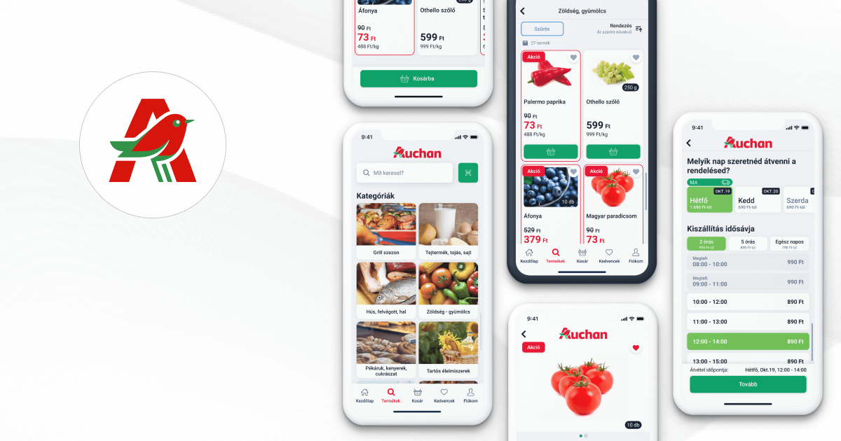 Auchan mobil alkalmazás fejlesztés: új design, korszerűbb funkciók