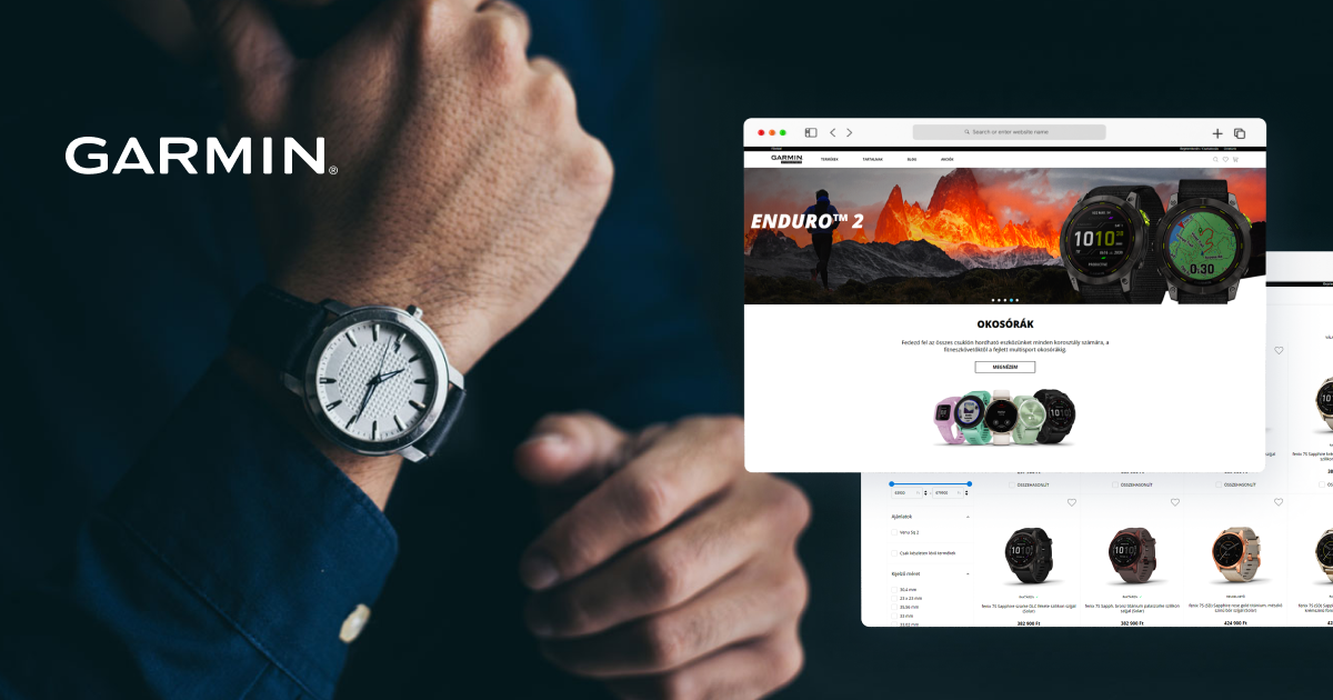 Megújult a Garmin lifestyle webshopja a LogiNet fejlesztésében
