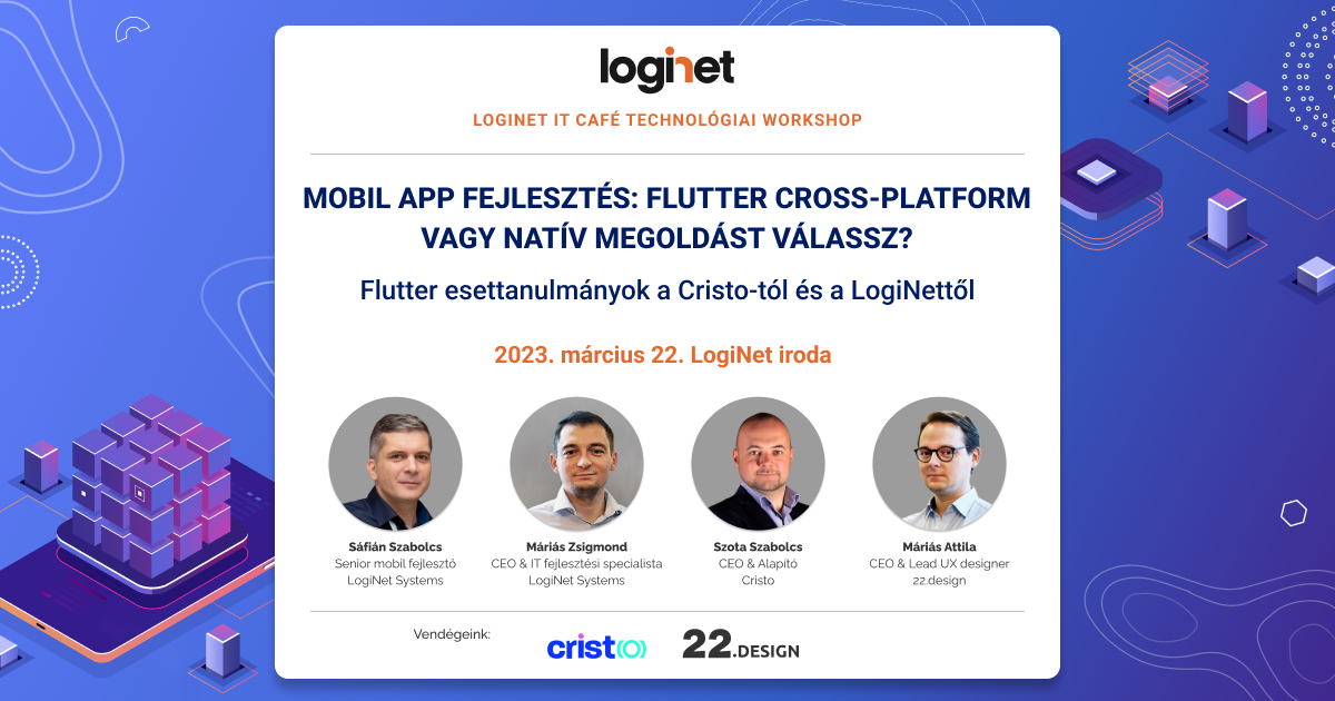 WORKSHOP: 2023.03.22. - LogiNet IT Café - Vendég: Cristo, 22.design
