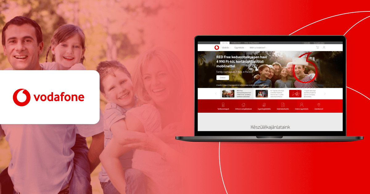 Vodafone egyedi webfejlesztés