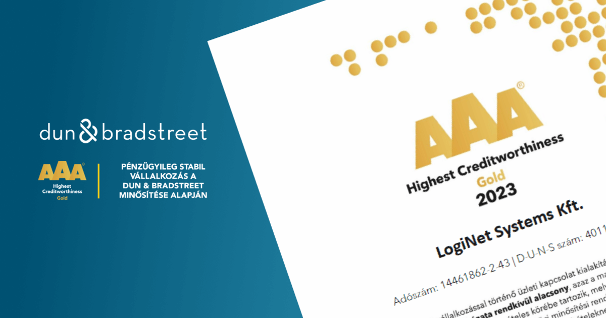 AAA Gold: a pénzügyileg legstabilabb vállalatok közt a LogiNet