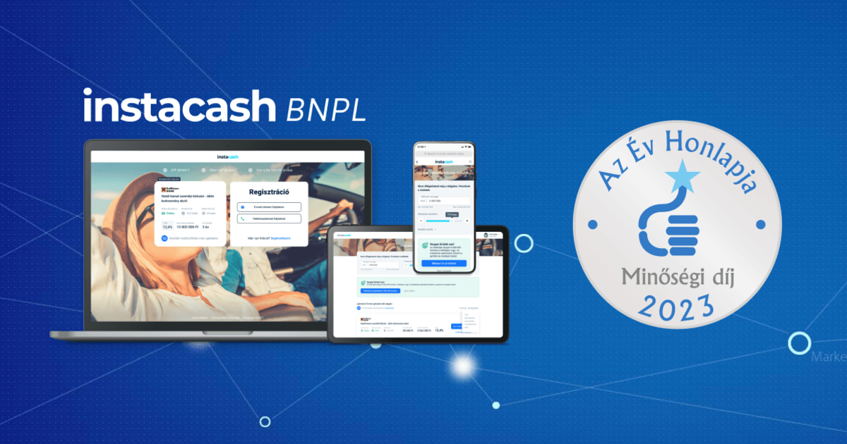Az Év Technológiai megoldása - Minőségi Díjat nyert az Instacash