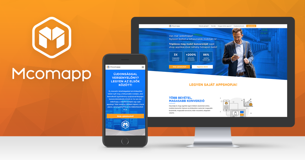 Elkészült mobilshop applikációnk, az Mcomapp weboldala