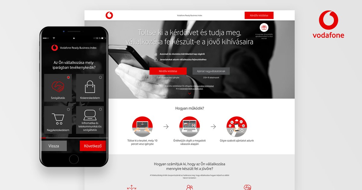 Vodafone Ready Business Index - Üzleti kalkulátor fejlesztés