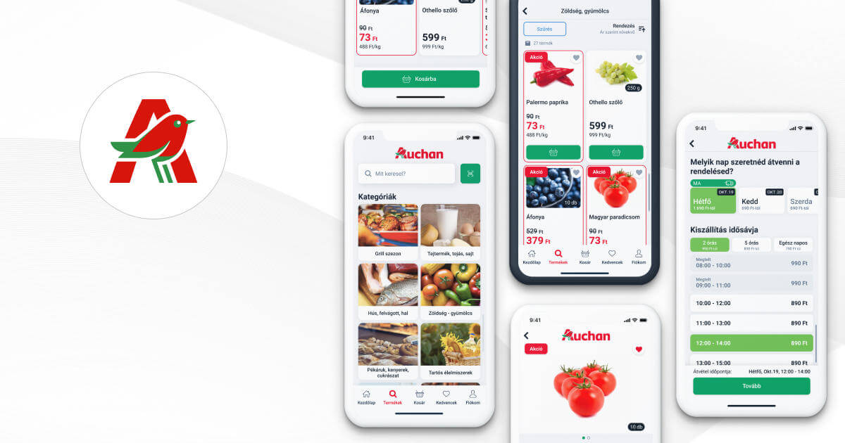 Auchan mobil applikáció redesign