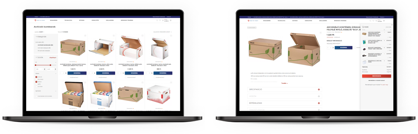 A Logishop - Cégmenedzser ERP integrált megoldással gördülékenyen indította el új webshopját az online térben a Papír-Pont