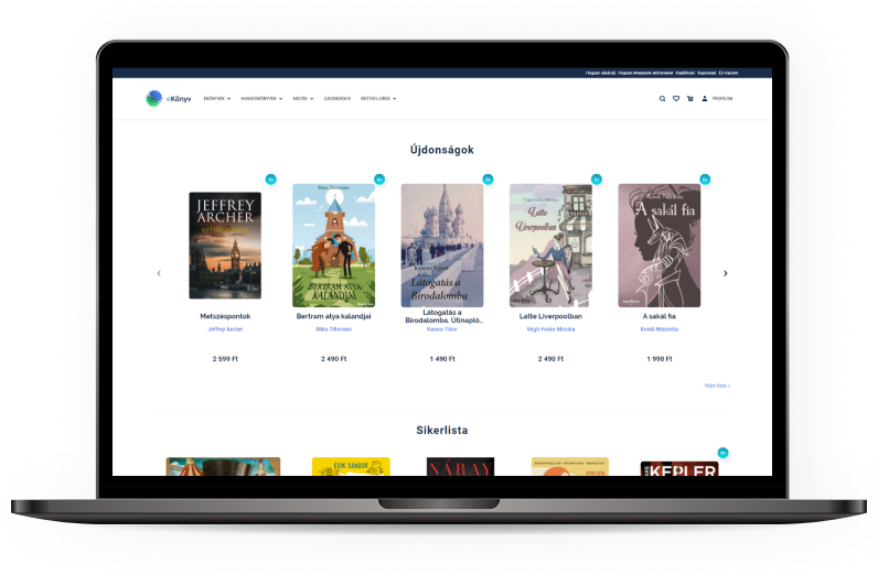 Mobilra optimalizált kinézetet, új funkciókat kapott az eKönyv új webshopja