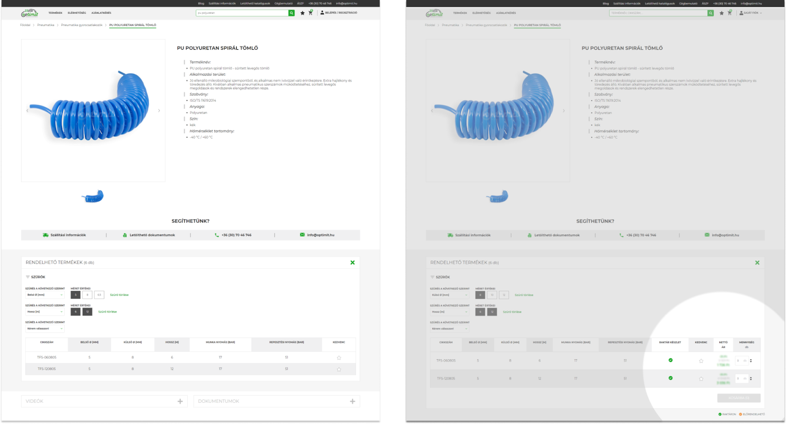 Optimit webshop: B2B partnerekre szabott árazás