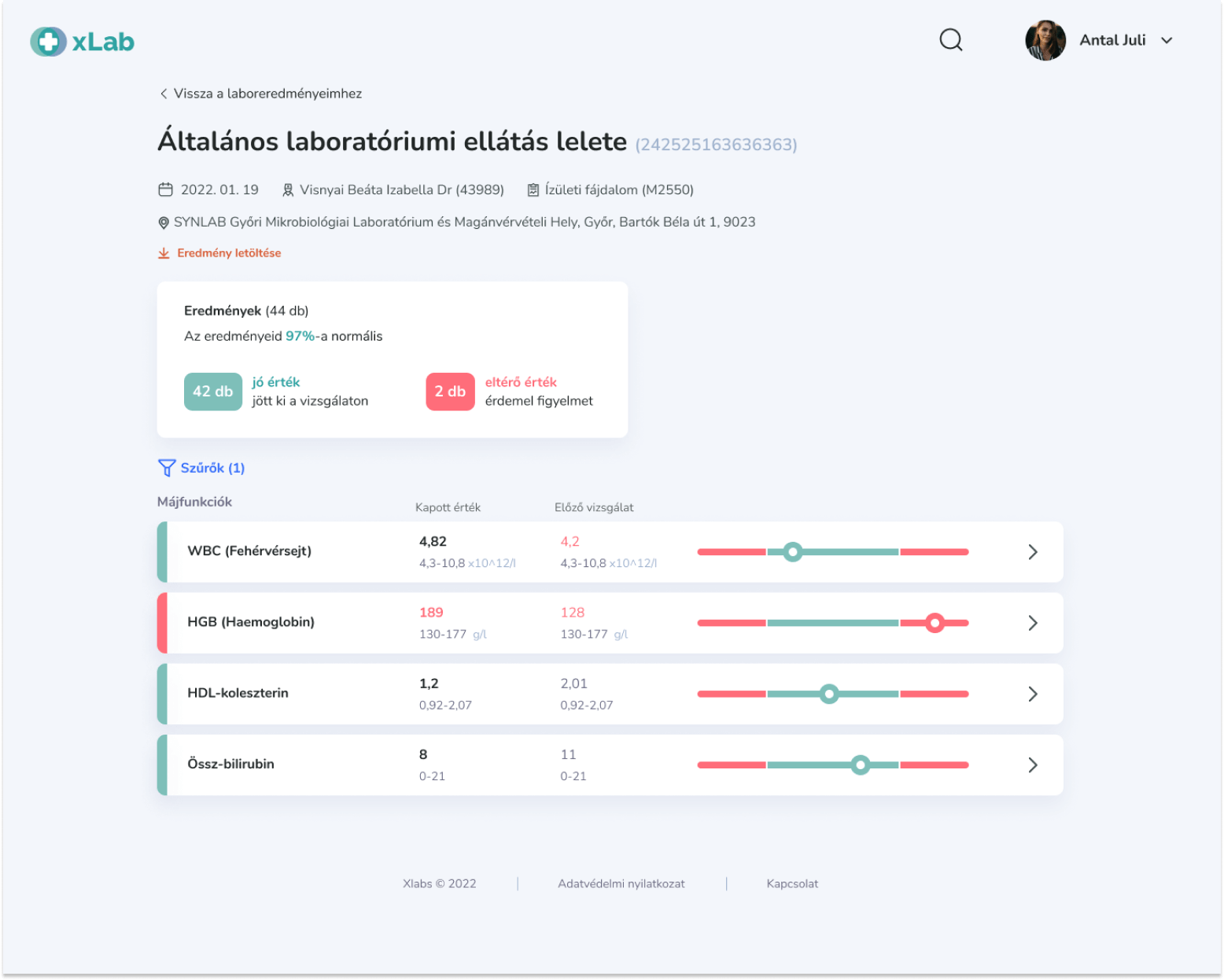 xLab:egyedi szoftverfejlesztés a könnyen értelmezhető és átlátható laborleletekért