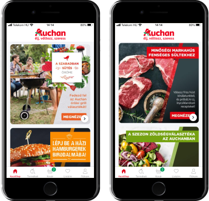 Átalakult az Auchan mobil alkalmazás: új design, korszerűbb funkciók